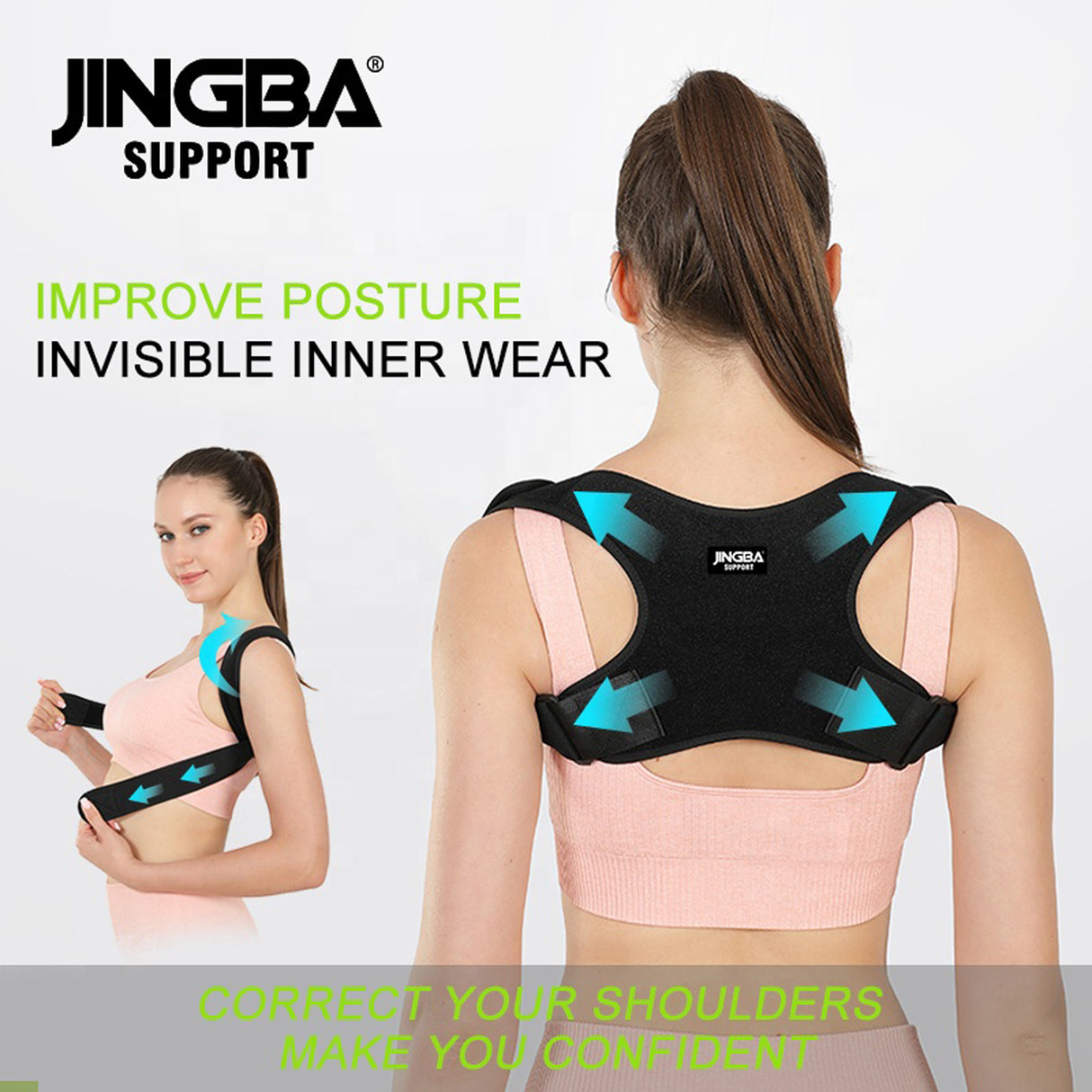 Adjustable Posture Corrector for Back & Shoulder Support (JB-2005)
