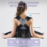 Adjustable Posture Corrector & Lumbar Support Brace - saska - saska.ae