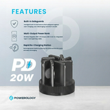 8-in-1 10000mAh Power Bank Charging Station with 120W Base 20W PD and 15W Wireless Charging by Powerology