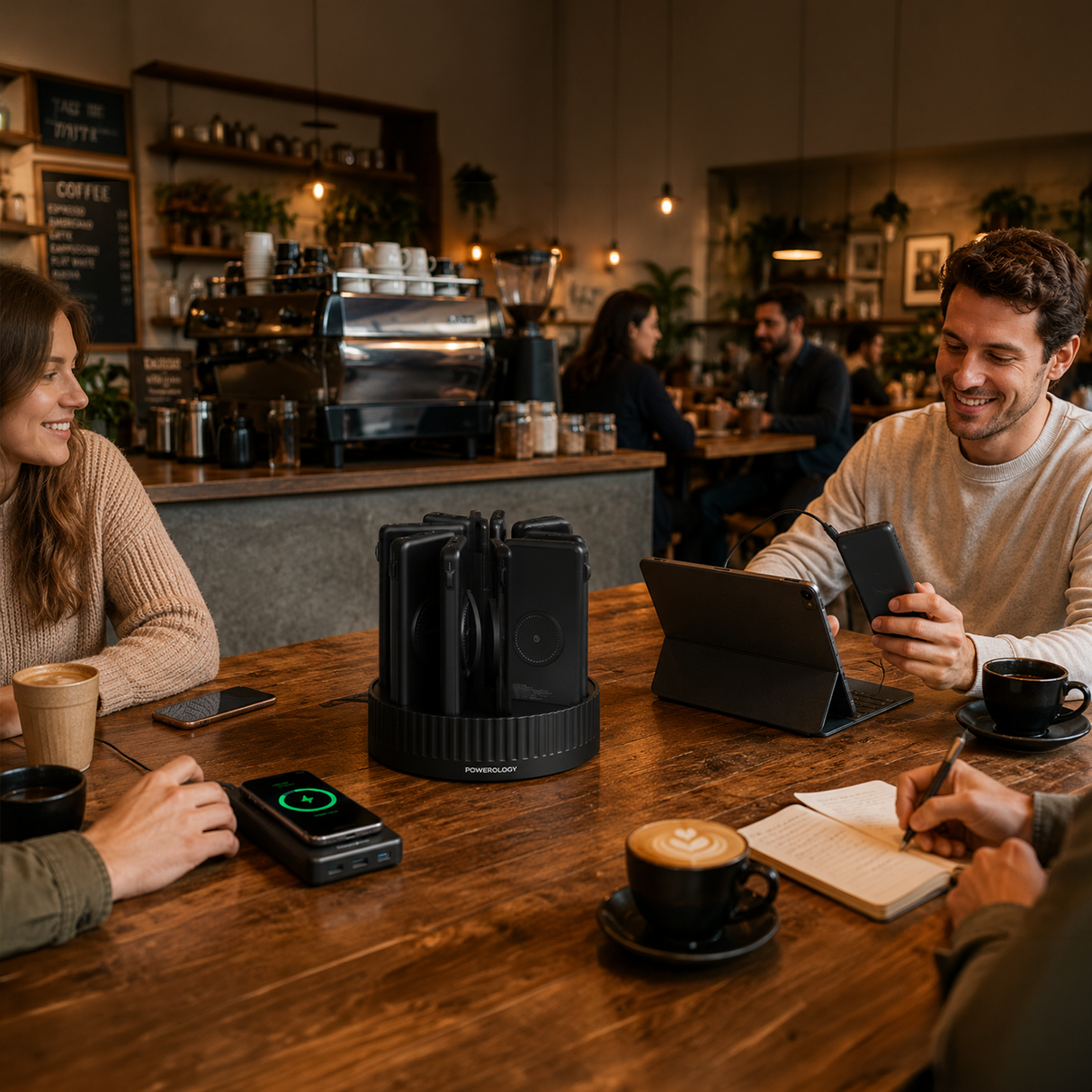 8-in-1 10000mAh Power Bank Charging Station with 120W Base 20W PD and 15W Wireless Charging by Powerology