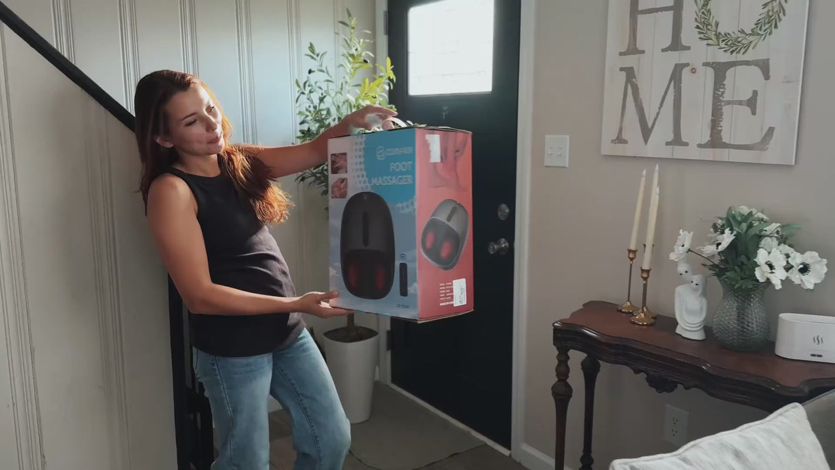 Shiatsu Heated Foot Massager with Deep Kneading, Rolling & Compression by COMFIER