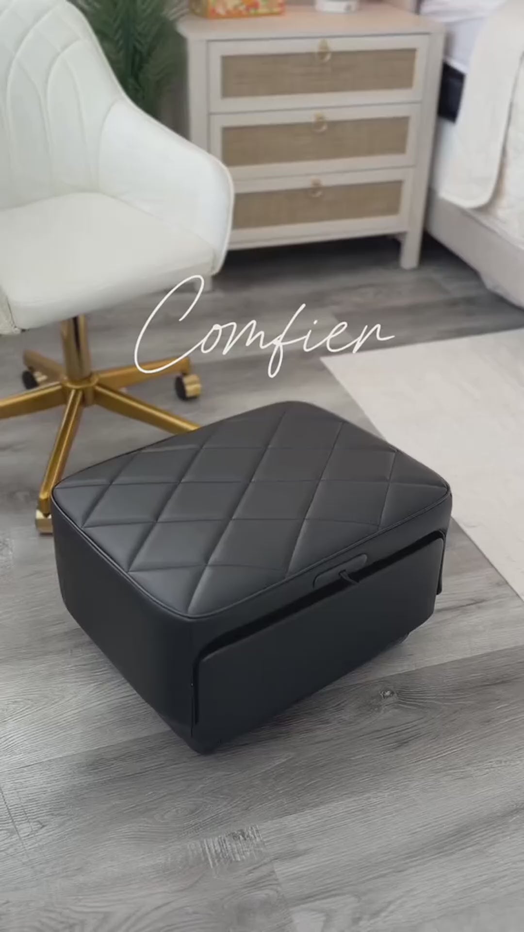 2 in 1 Foot And Leg Massager with Ottoman Rest, Shiatsu Foot and Calf Massager with Heat, Kneading, Vibration, Compression CF-5001 by Comfire