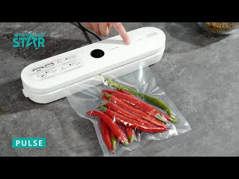 Vacuum Food Sealer Machine 80W, Automatic Vacuum Sealer with Digital Display, Pulse Function & 25cm Sealing Width by Winning Star