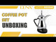 Electric Arabic Coffee Pot Set, 600ml Stainless Steel Coffee & Tea Kettle with Base, 800W Fast Heating, UK Plug by Denx