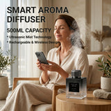 500ml Portable Ultrasonic Essential Oil Diffuser, Rechargeable Aroma Fragrance Machine