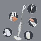 Electric Steam Mop 1250W with 330ml Water Tank, 7-in-1 Multipurpose Steam Cleaner, HEPA Filter & Microfiber Pads by RAF