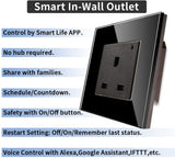 smart wall socket black Saska Smart Wall Socket 1 Gang Wi-fi