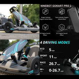 سيارة سباق كهربائية Ninebot Gokart Pro 2، كارت درفت عالي السرعة مع تجربة ألعاب تفاعلية، مناسب للأعمار 10+ من Segway