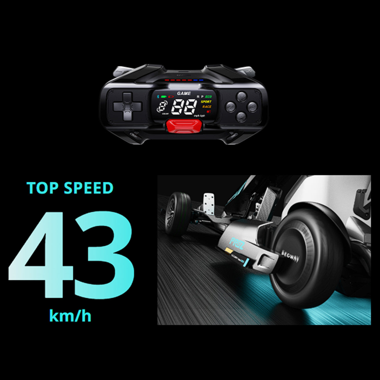 سيارة سباق كهربائية Ninebot Gokart Pro 2، كارت درفت عالي السرعة مع تجربة ألعاب تفاعلية، مناسب للأعمار 10+ من Segway