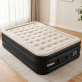 Raised Inflatable Air Mattress with Lithium Battery Pump, Removable Camping Light, Soft Flocked Top, Portable Guest Bed for Home, Travel and Outdoor Use by Brix-Saska-saska.ae