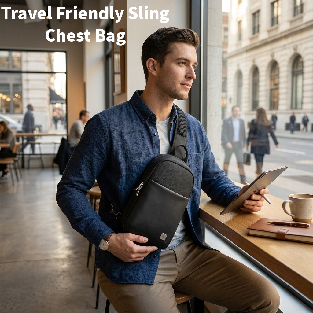 Sling Chest Bag – Waterproof and Adjustable Shoulder Bag for Travel and Daily Use by WiWU
