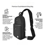 Sling Chest Bag – Waterproof and Adjustable Shoulder Bag for Travel and Daily Use by WiWU