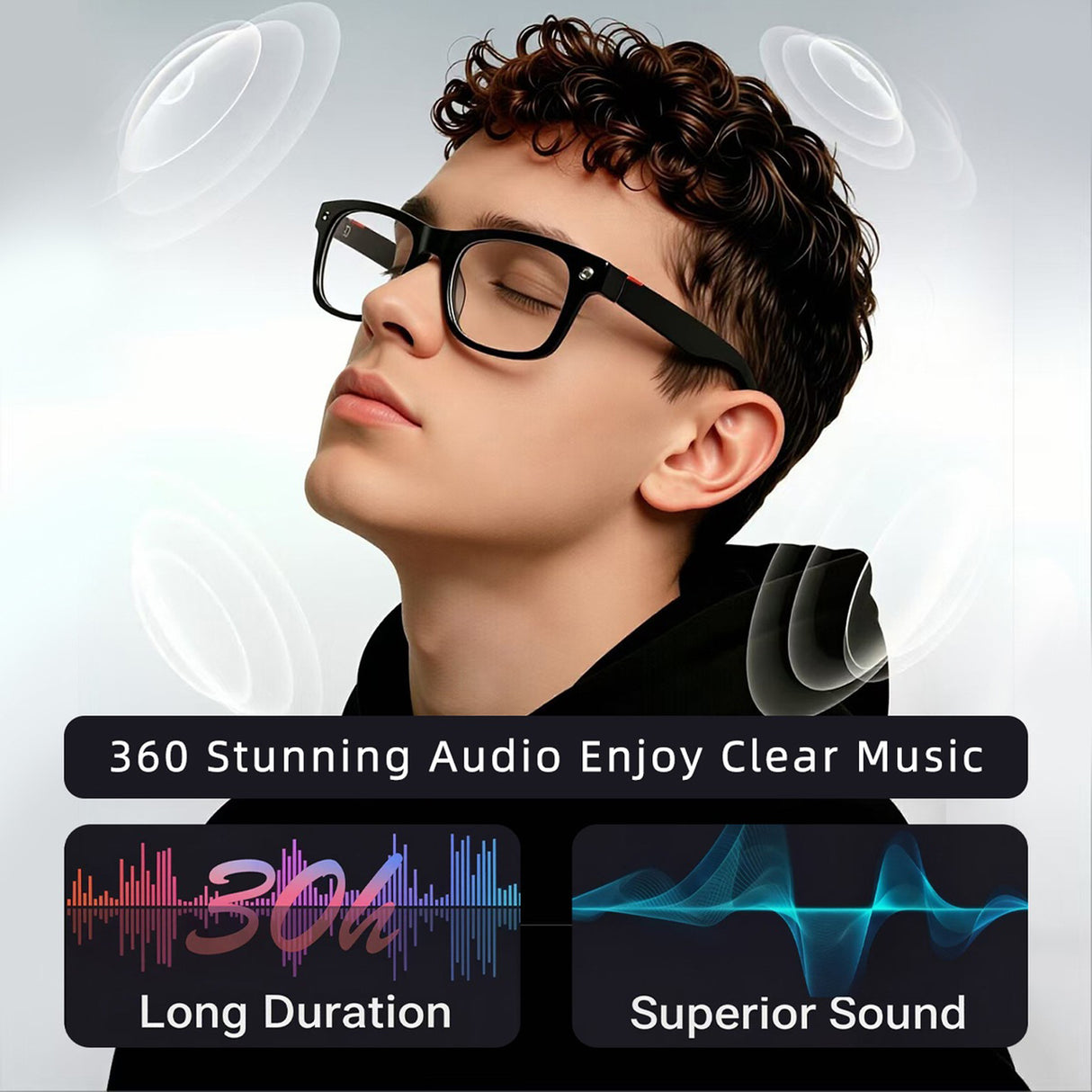 S2 Max AI Smart Glasses with HD Camera, Real-Time Translation, Bluetooth Audio & AI Voice Assistant – Multi Functional Smart Wearable Glasses by AiMB