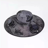 Solar Hat Fan Wide Brim Sun Hat UV Protection Fishing and Camping Hat for Hiking, Farming, Beach and Outdoor Activities (Dual Fan and Dual Power Solar and USB Rechargeable Edition) Available at Saska UAE Dubai