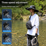Solar Hat Fan Wide Brim Sun Hat UV Protection Fishing and Camping Hat for Hiking, Farming, Beach and Outdoor Activities