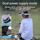 Solar Hat Fan Wide Brim Sun Hat UV Protection Fishing and Camping Hat for Hiking, Farming, Beach and Outdoor Activities