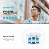 سماعات أذن لاسلكية K20i – تشغيل حتى 36 ساعة، مكالمات واضحة بتقنية الذكاء الاصطناعي، مقاومة للماء IPX5 من Soundcore by Anker 