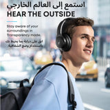 Q20i سماعات رأس لاسلكية بتقنية البلوتوث مع عزل ضوضاء هجين (ANC) – تصميم فوق الأذن مع تشغيل حتى 40 ساعة من Soundcore by Anker