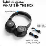 Q20i سماعات رأس لاسلكية بتقنية البلوتوث مع عزل ضوضاء هجين (ANC) – تصميم فوق الأذن مع تشغيل حتى 40 ساعة من Soundcore by Anker