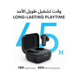 سماعات أذن لاسلكية R50i NC – عزل ضوضاء نشط (ANC) حتى 42 ديسيبل، تشغيل حتى 45 ساعة، ومكالمات واضحة بتقنية الذكاء الاصطناعي مع 4 ميكروفونات من Soundcore by Anker