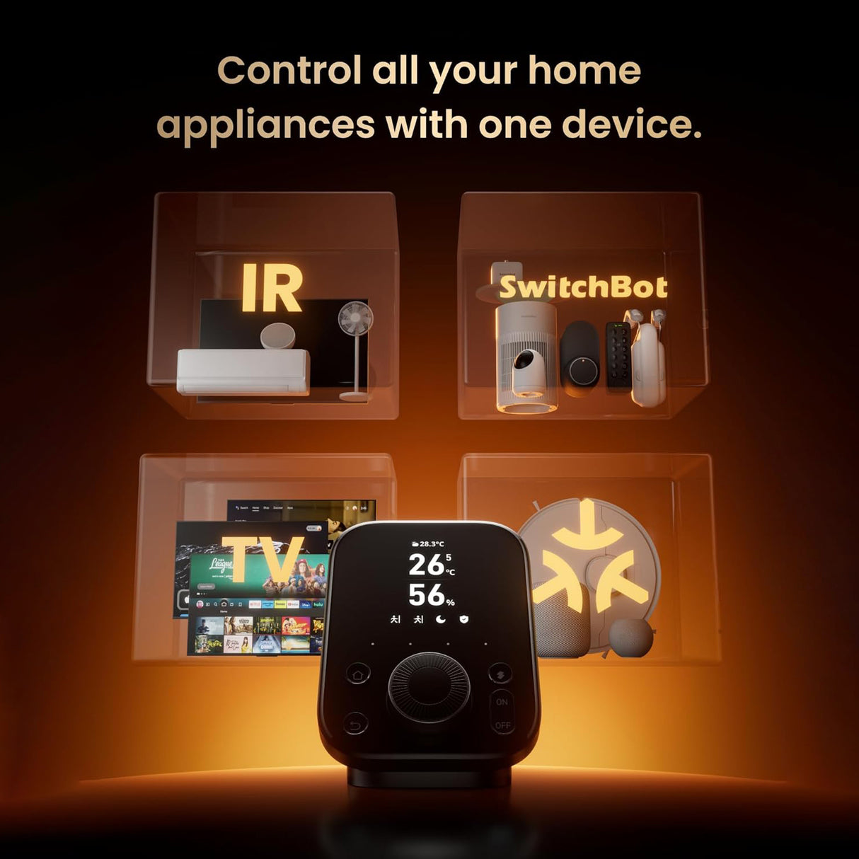 Smart Home Hub 3 (3rd Gen) with 2.4" IPS Screen & Knob Control by SwitchBot