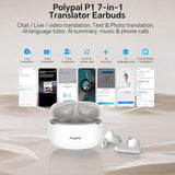P1 AI Translator Earbuds – Real-Time 138 Language Translation with ANC and AI Features by PolyPal