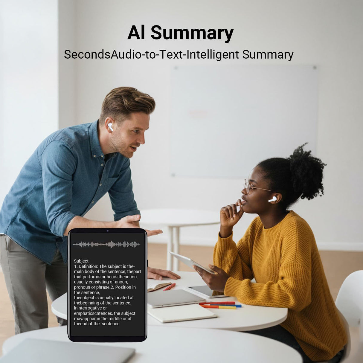P1 AI Translator Earbuds – Real-Time 138 Language Translation with ANC and AI Features by PolyPal