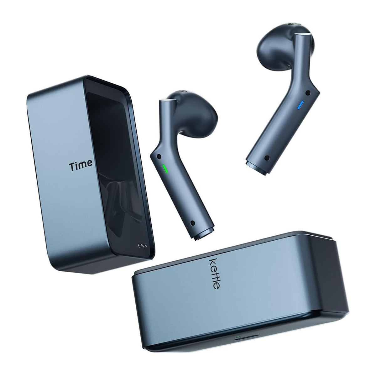W4 Plus AI Real-Time Translation Earbuds with Bone Conduction by Timekettle, 52 Languages, 106 Accents, 13 Offline Language Packs, Two-Way Call & Video Translation blue