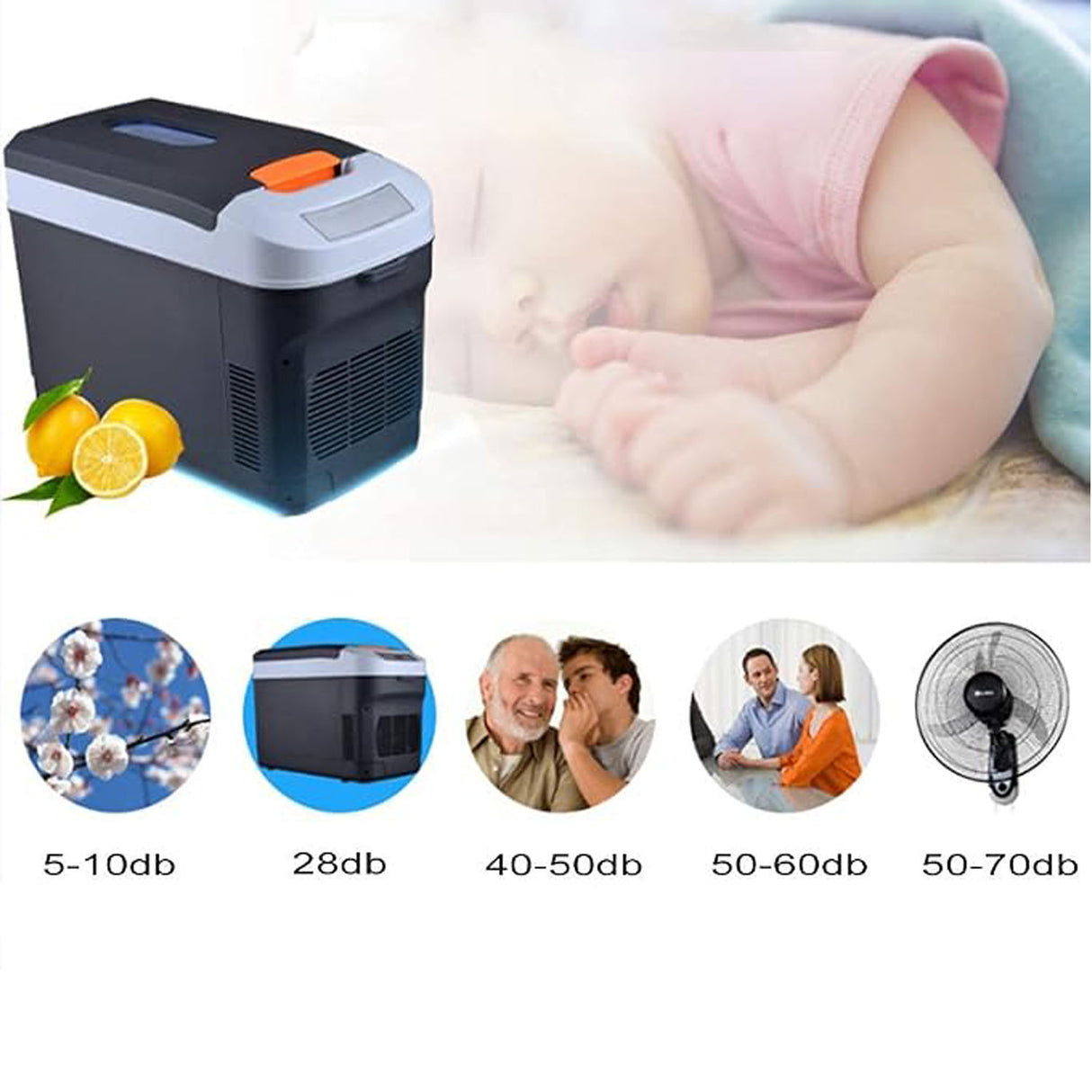 10L Portable Electric Cooler & Warmer Box AC/DC Mini Fridge for Car, Home, Camping & Travel