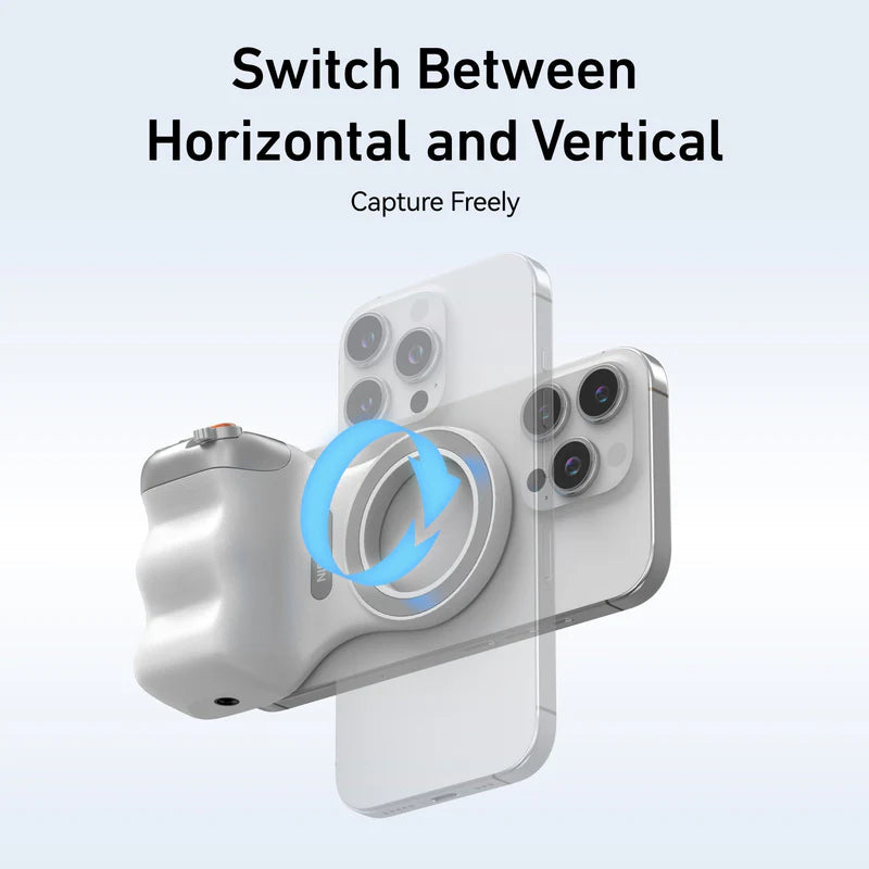 قبضة كاميرا مغناطيسية للهاتف الجيل الثاني مع ريموت لاسلكي ومقبض تثبيت سريع للهواتف الذكية من TELESIN