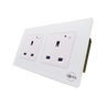 Saska smart wall socket Double wifi  white