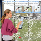 Cordless Window Vacuum Cleaner with 2200mAh Rechargeable Battery, 28cm Electric Squeegee and Spray Bottle