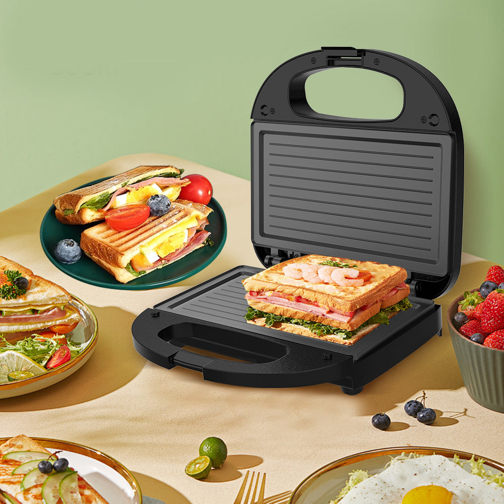 Grill Sandwich Maker, 750W Non-Stick Panini Press & Toast Sandwich Maker with Rapid Heating by Winning Star
