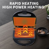 Grill Sandwich Maker, 750W Non-Stick Panini Press & Toast Sandwich Maker with Rapid Heating by Winning Star