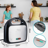 Grill Sandwich Maker, 750W Non-Stick Panini Press & Toast Sandwich Maker with Rapid Heating by Winning Star