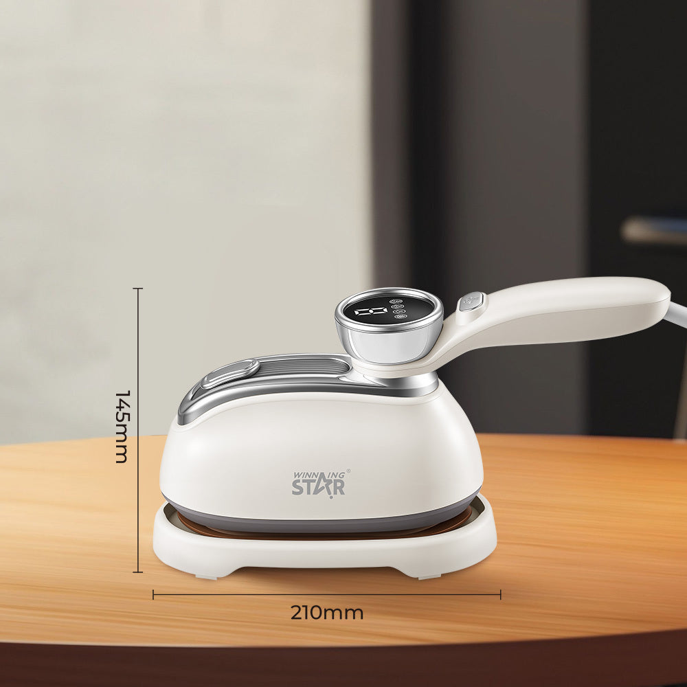 Portable Travel Steam Iron 1300W, Foldable Handle, Digital Display, Aluminum Soleplate, Dry & Steam Iron by Winning Star