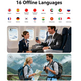 سماعات ترجمة | جهاز مستقل عبر WiFi، يدعم 144+ لغة من Wooask