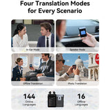 سماعات ترجمة | جهاز مستقل عبر WiFi، يدعم 144+ لغة من Wooask